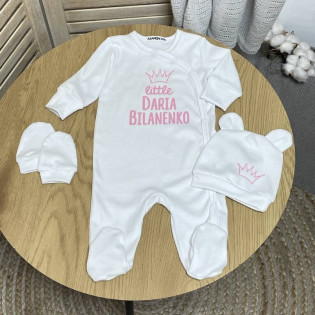 Комплект для новонародженої дівчинки little з прізвищем