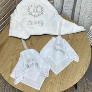 Іменні хустинки для свічок на хрестини