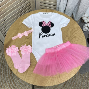 Боді дівчинці "Мінні з бантиком"