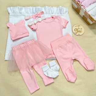 Летний комплект для девочки на выписку