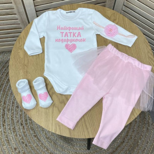 Боді дитячий з написом "Найкращий татка подаруночок"