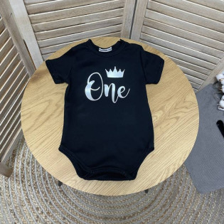 Боди для мальчика на первый день рождения с короной