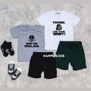 Набір одягу для хлопчика з двох футболок і шортів "Зоряні війни"