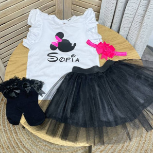 Футболка з крильцями дівчинці "Міні з бантиком"