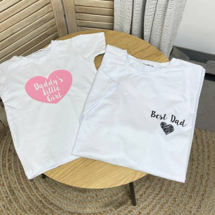Набор футболок с надписью "Best dad/daddy's girl"