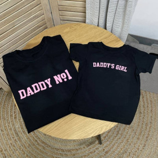 Набор футболок с надписью "Daddy №1/daddy's girl"
