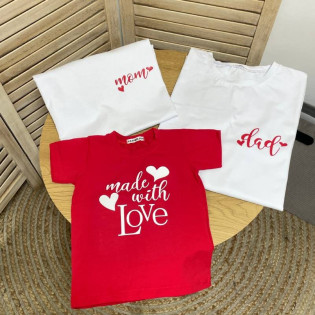Сімейний комплект футболок "Made with love"