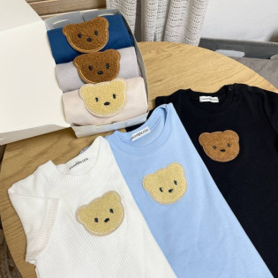 Набір ромперів-пісочників для хлопчика з ведмедиком