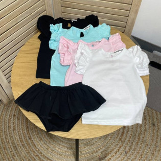 Комплект літній дівчинці Футболка+трусики 0-1рік