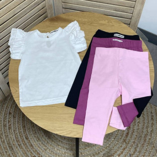 Базовий комплект для дівчинки футболка з крильцями+лосини